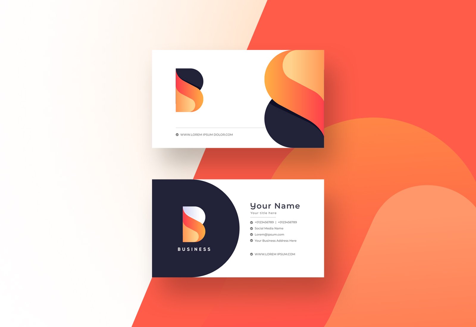 Letter B Logo & Business Card preview image.