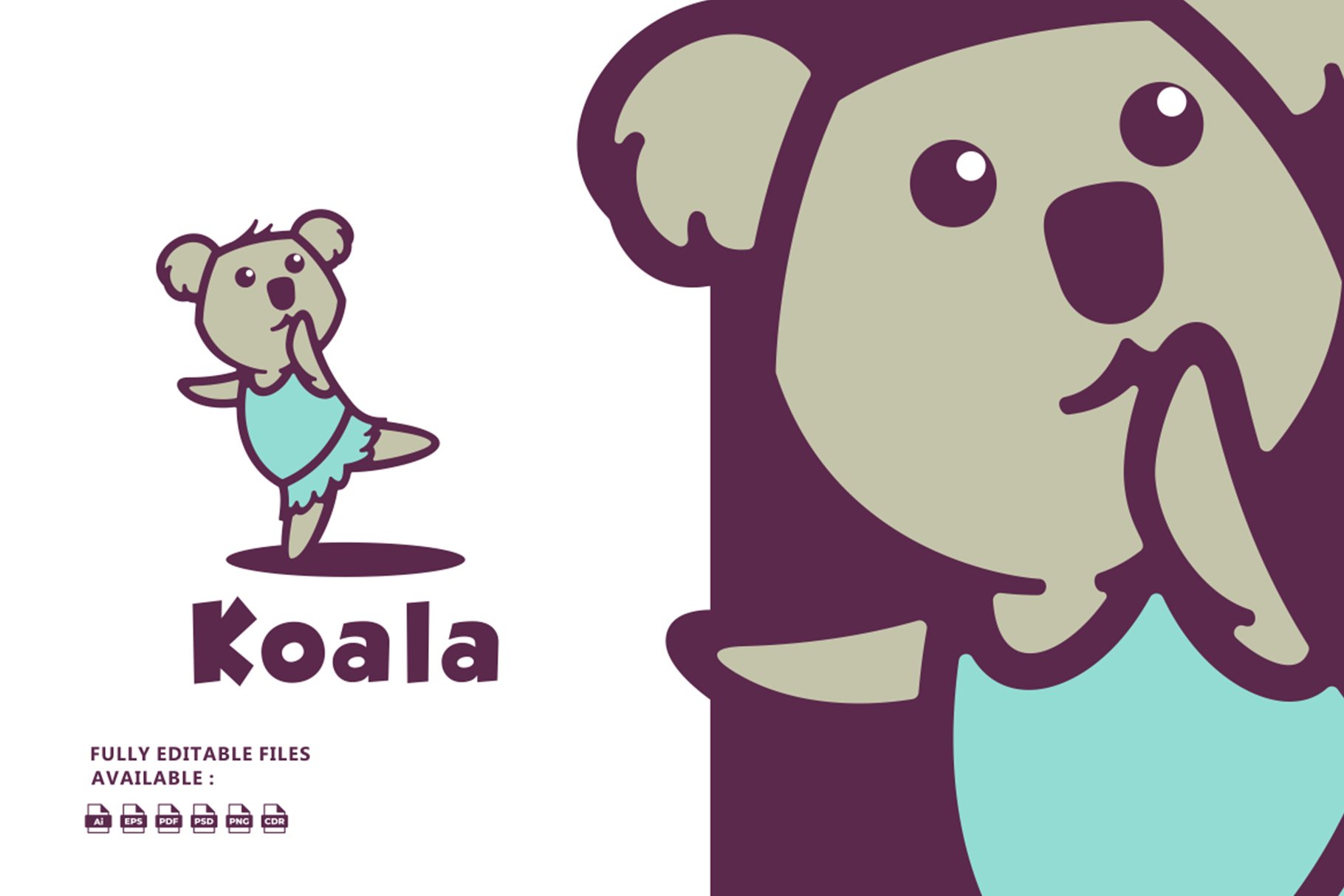 Koala Mascot Cartoon Logo cover image.