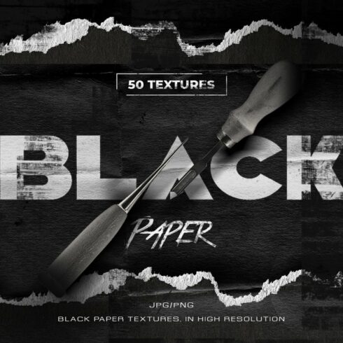 Black paper textures cover image.