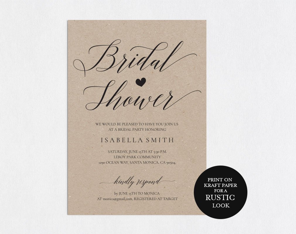 Bridal Shower Invitation SHR40 preview image.