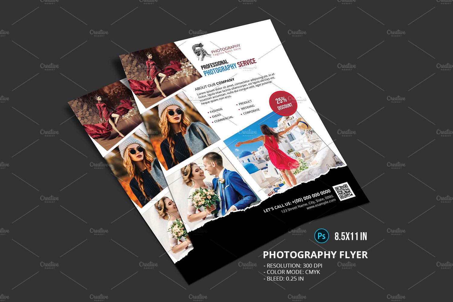 Photography Flyer Template V12 cover image.