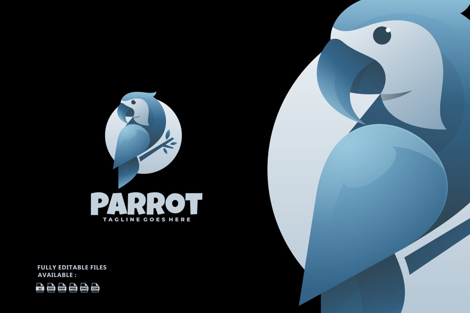 Parrot Gradient Colorful Logo cover image.