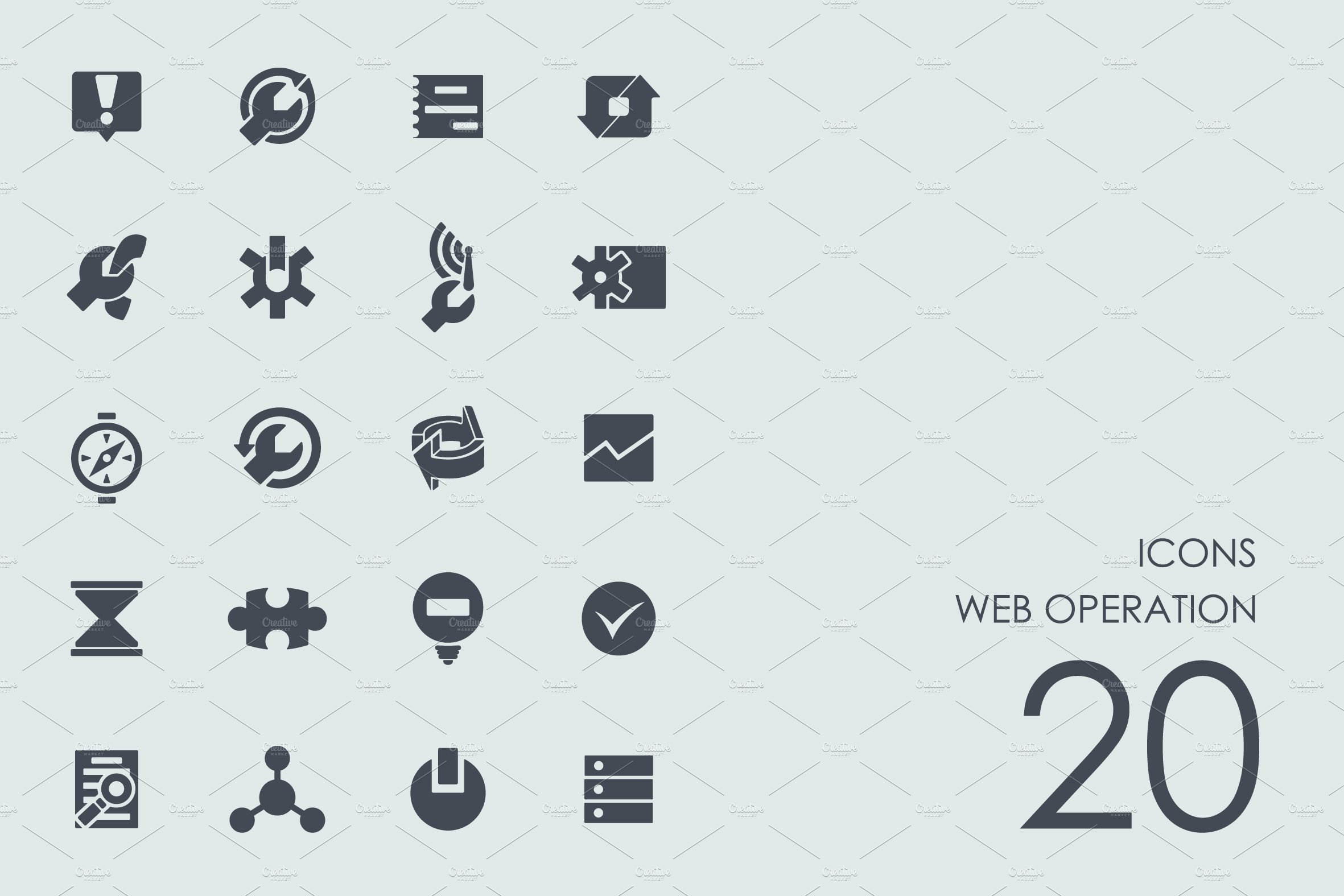 Web operation icons cover image.