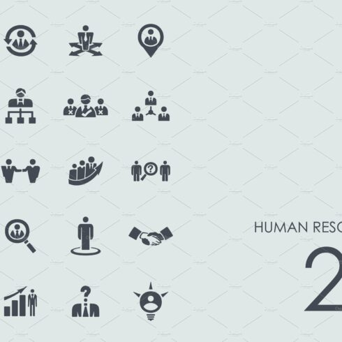 Human resources icons cover image.