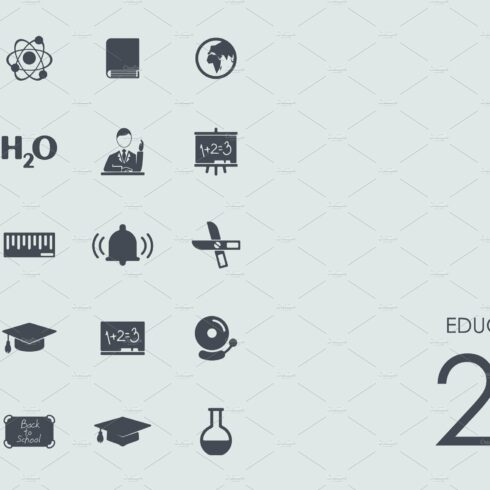 Education icons cover image.