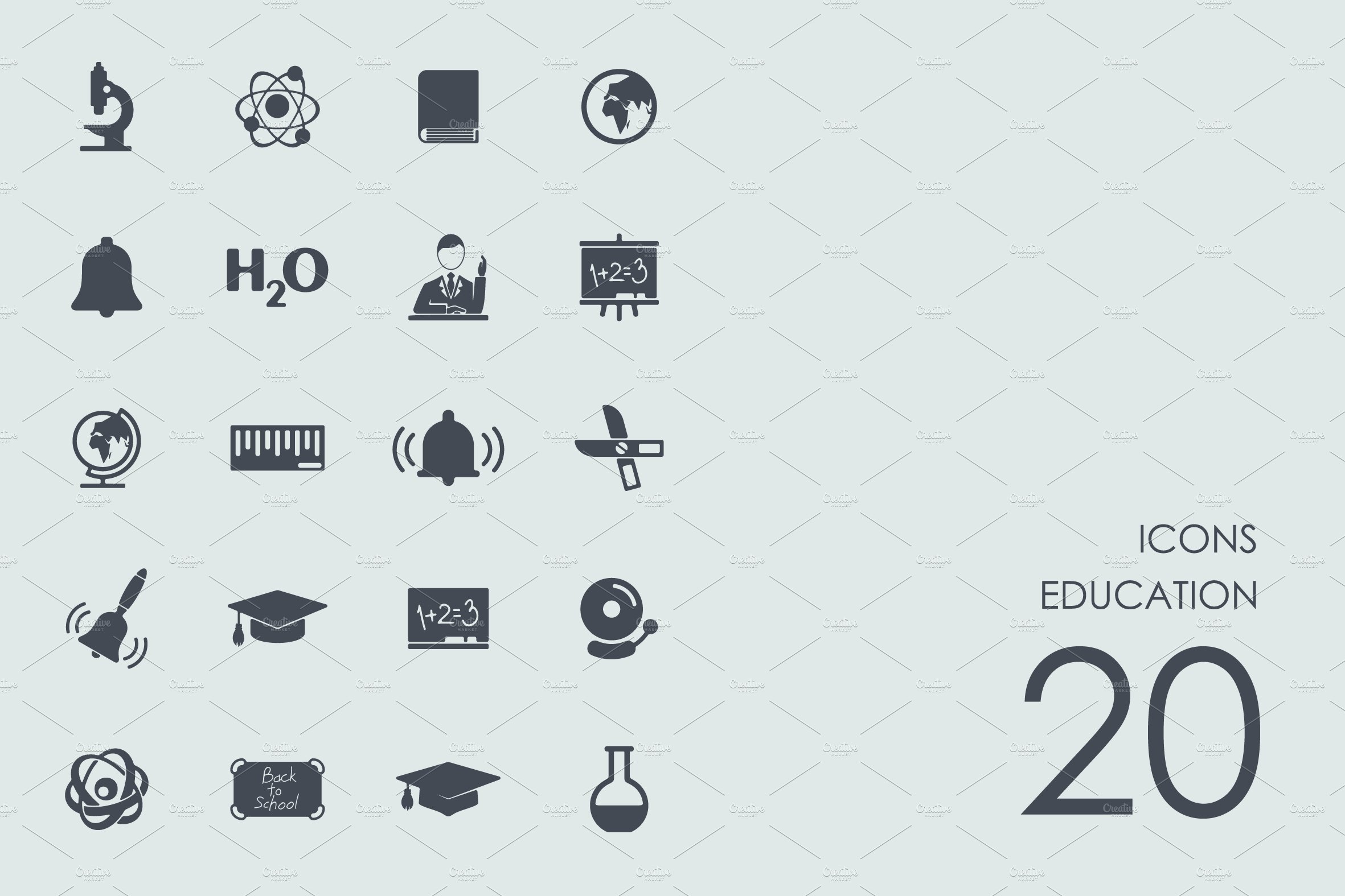 Education icons cover image.