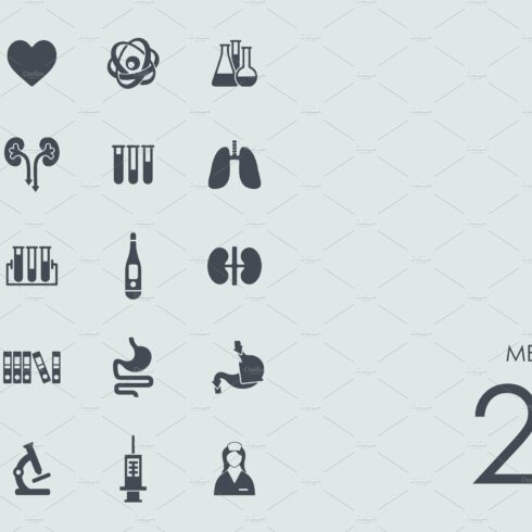 Medicine icons cover image.