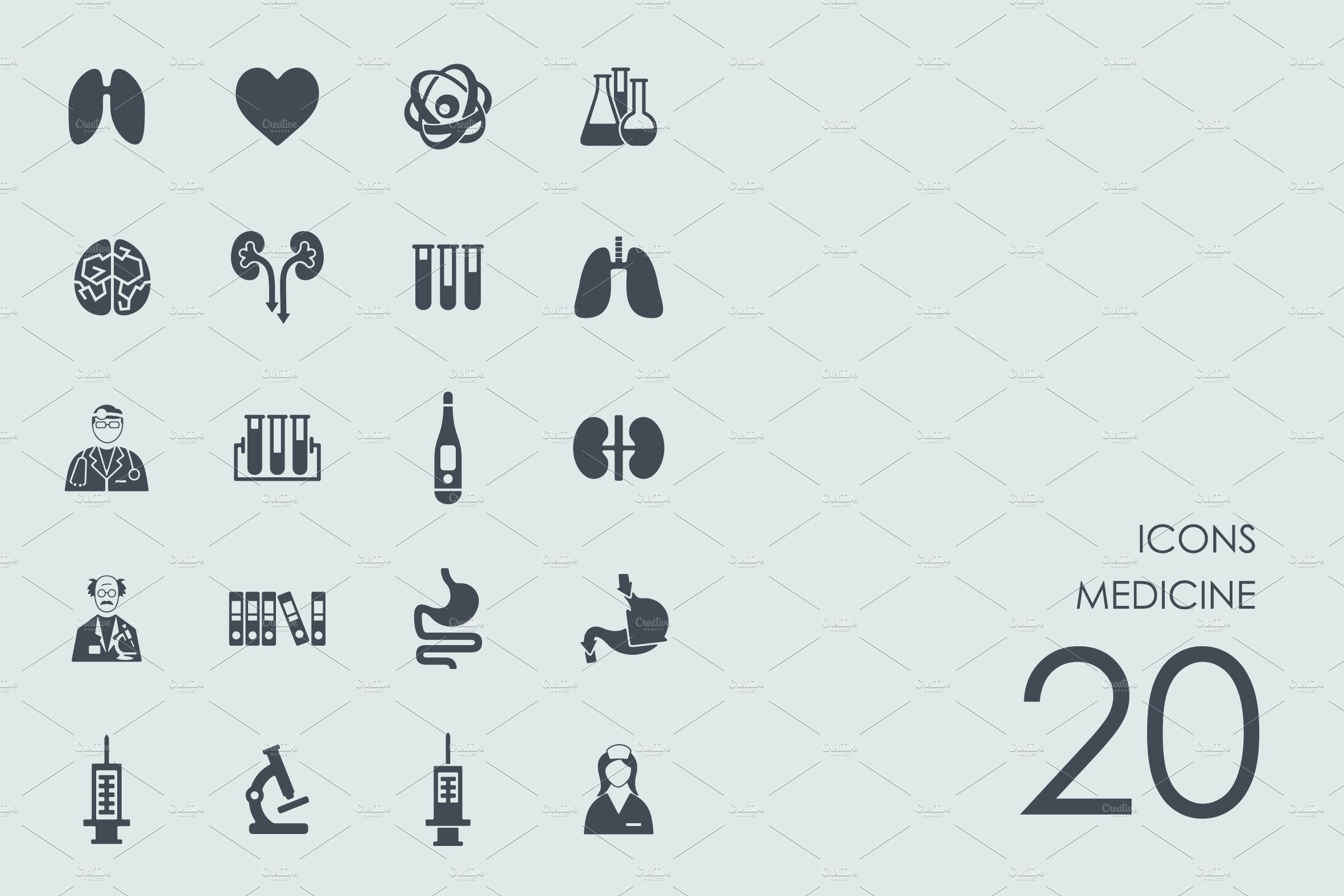 Medicine icons cover image.