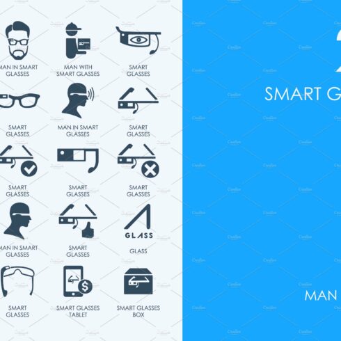 Smart glasses icons cover image.