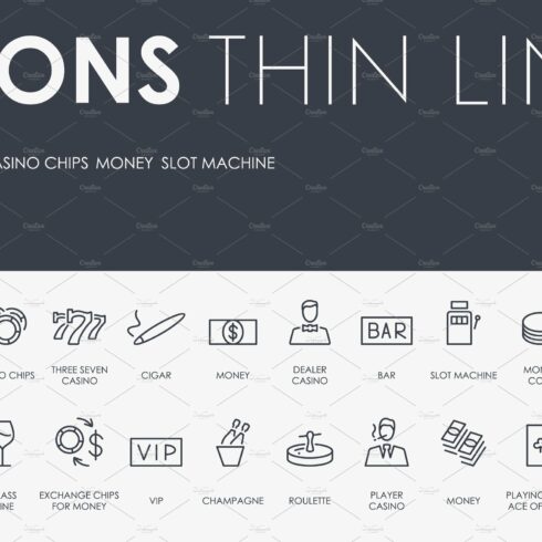 Casino thinline icons cover image.