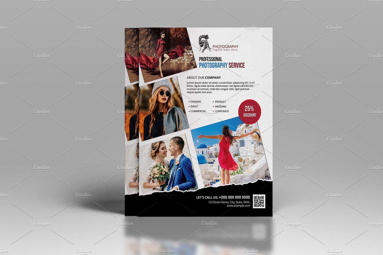 Photography Flyer Template V12 preview image.