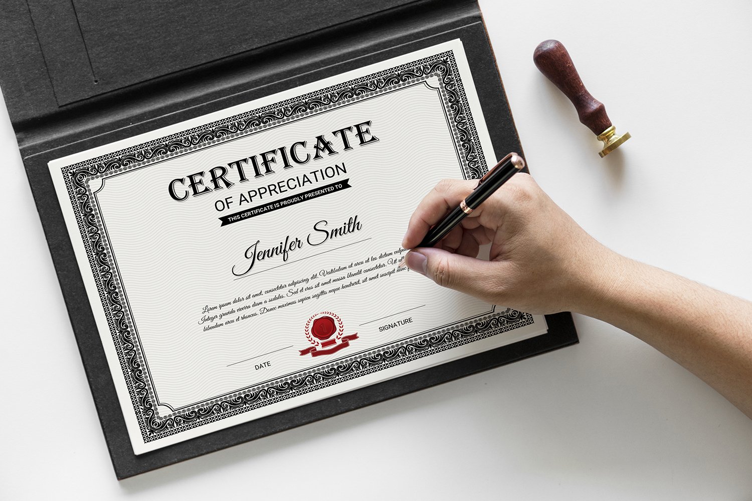 Certificate Template V17 preview image.