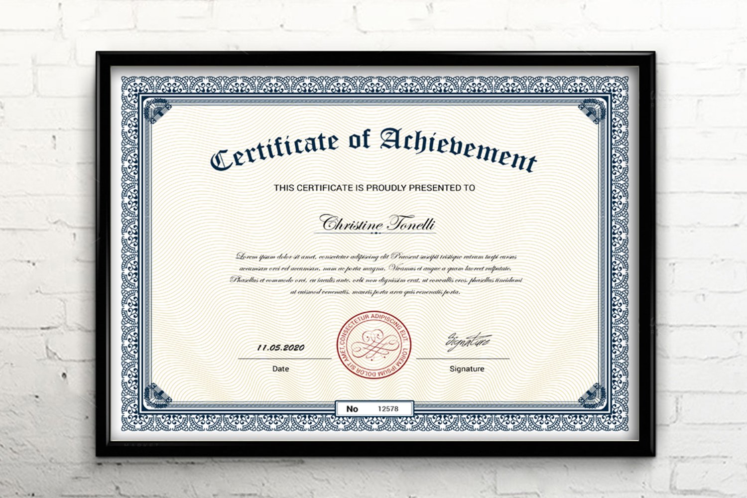 Certificate Template V02 preview image.