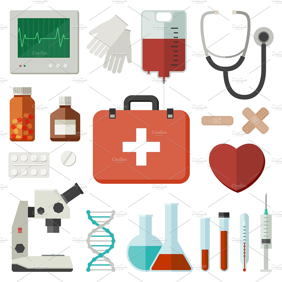 Medicine icons preview image.