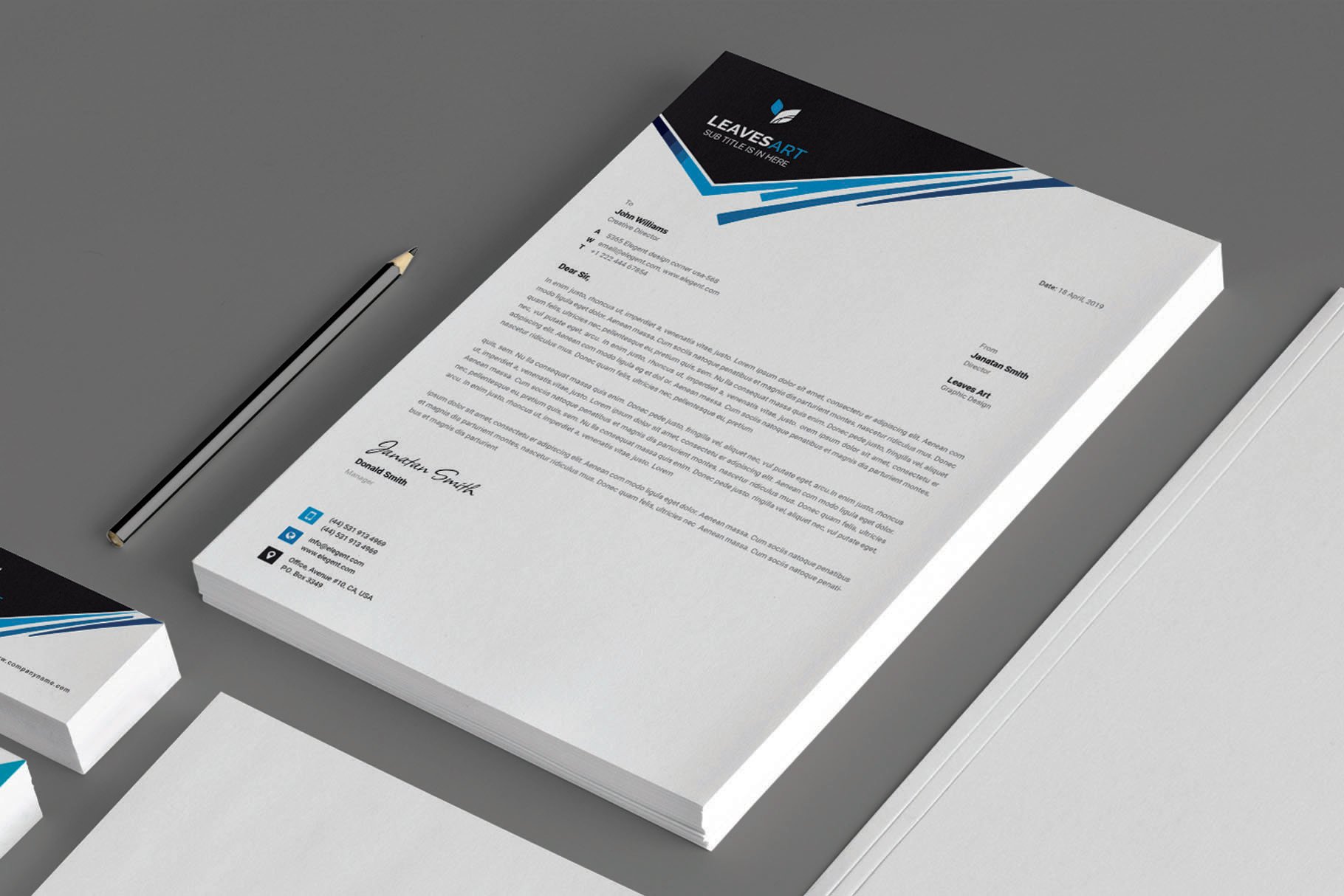 Letterhead & Business Card preview image.