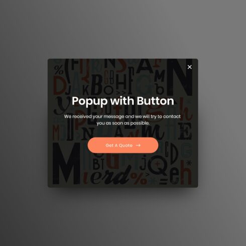 Popup with Buttons - Adobe XD cover image.