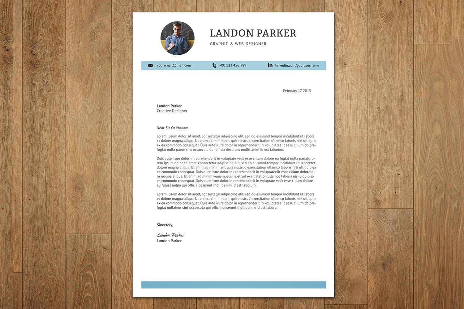 Resume & Cover Letter Template |V014 preview image.