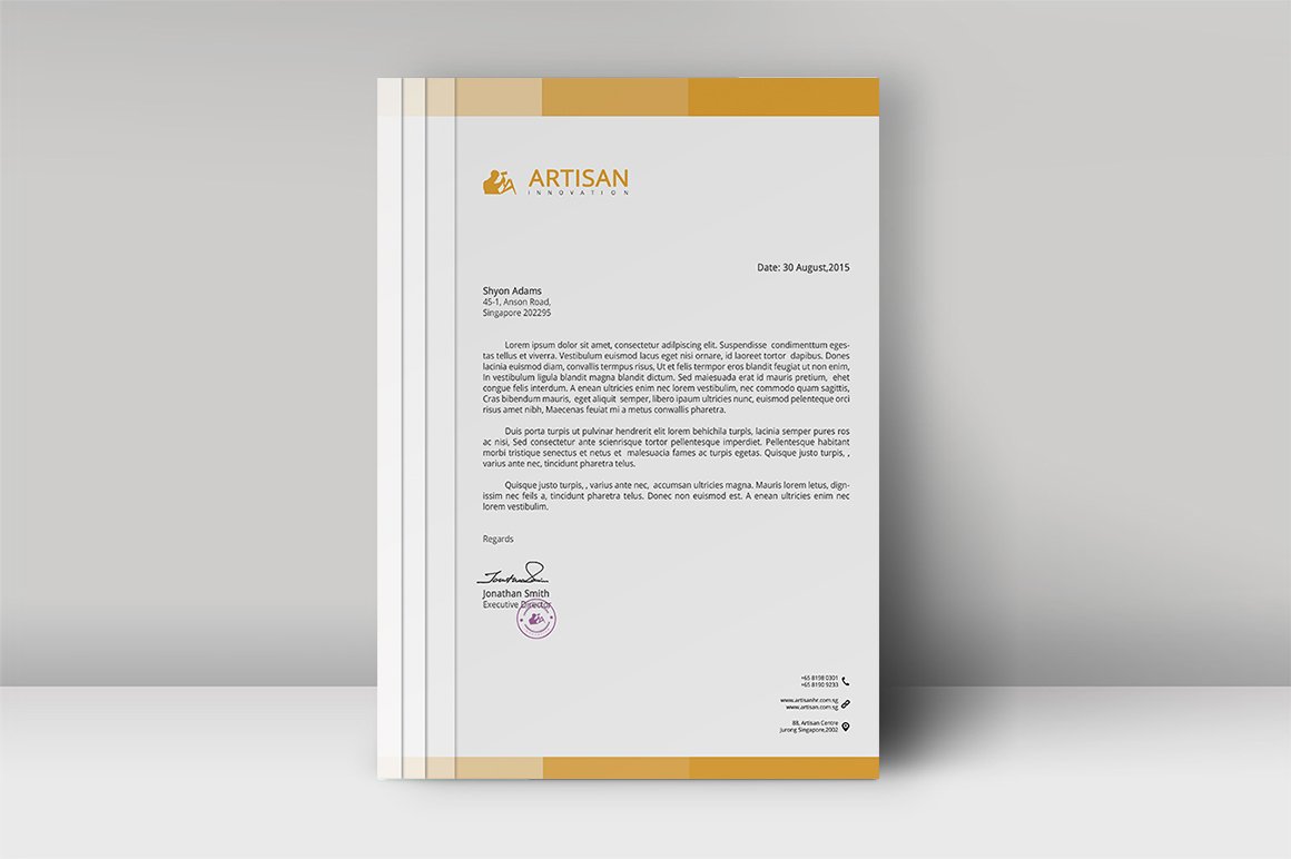 Letterhead Template preview image.