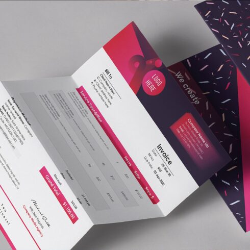 Modern Editable Invoice Template cover image.