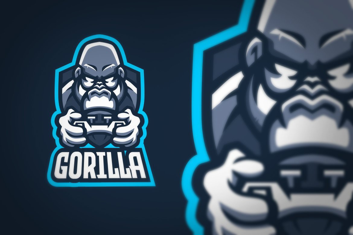 Gorilla Gaming Logo - EDITABLE TEXT cover image.