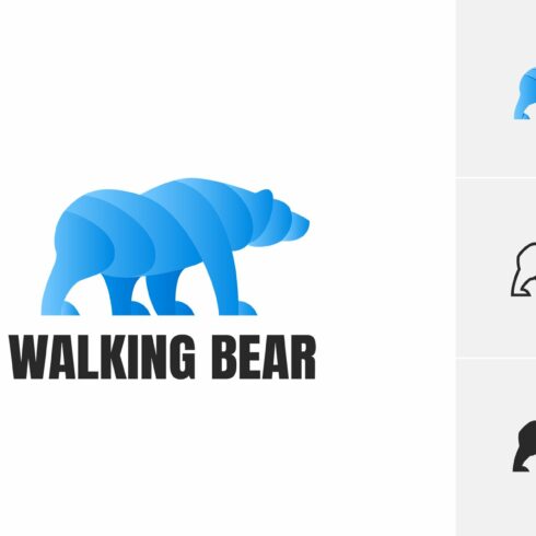 Walking Bear - Logo Template cover image.