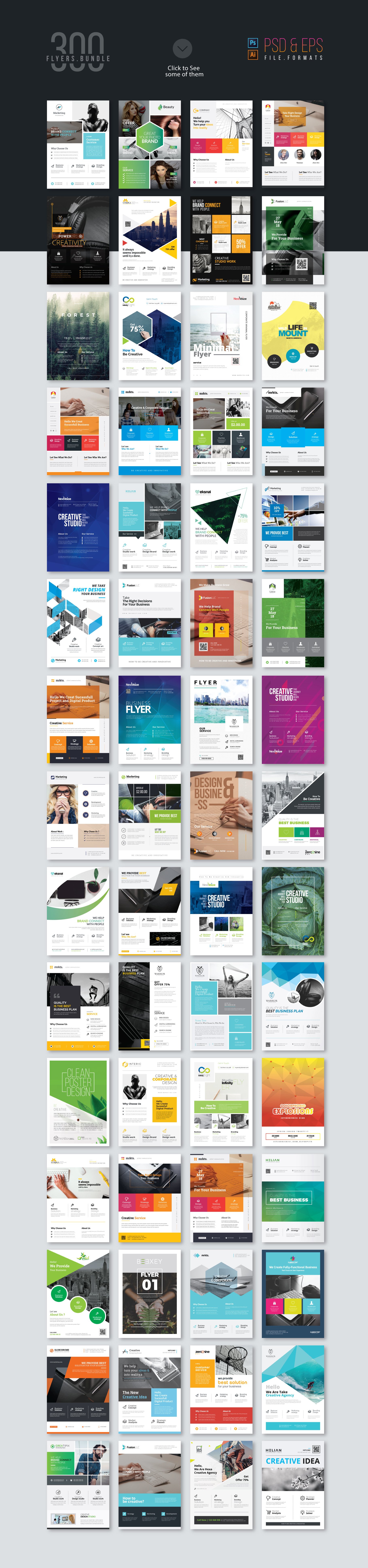 Corporate Business Flyers Bundle preview image.