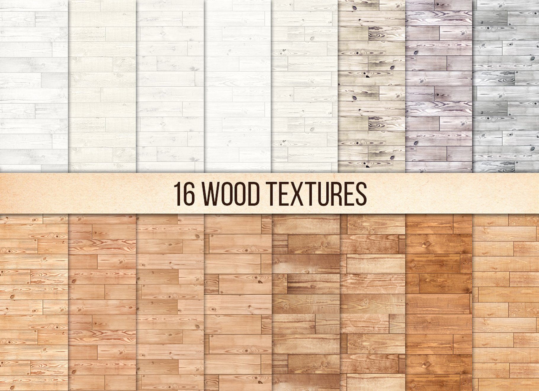 16 Wooden Background Textures Pack cover image.