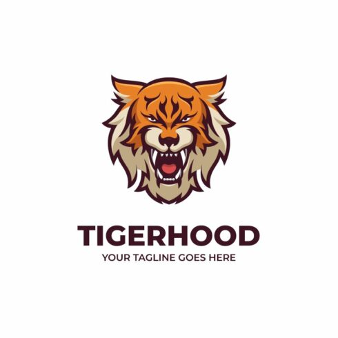 Angry Tiger Logo Template cover image.