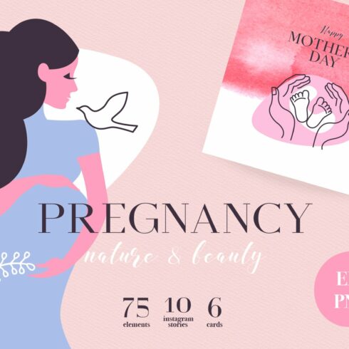 Pregnancy Motherhood Vector Set cover image.