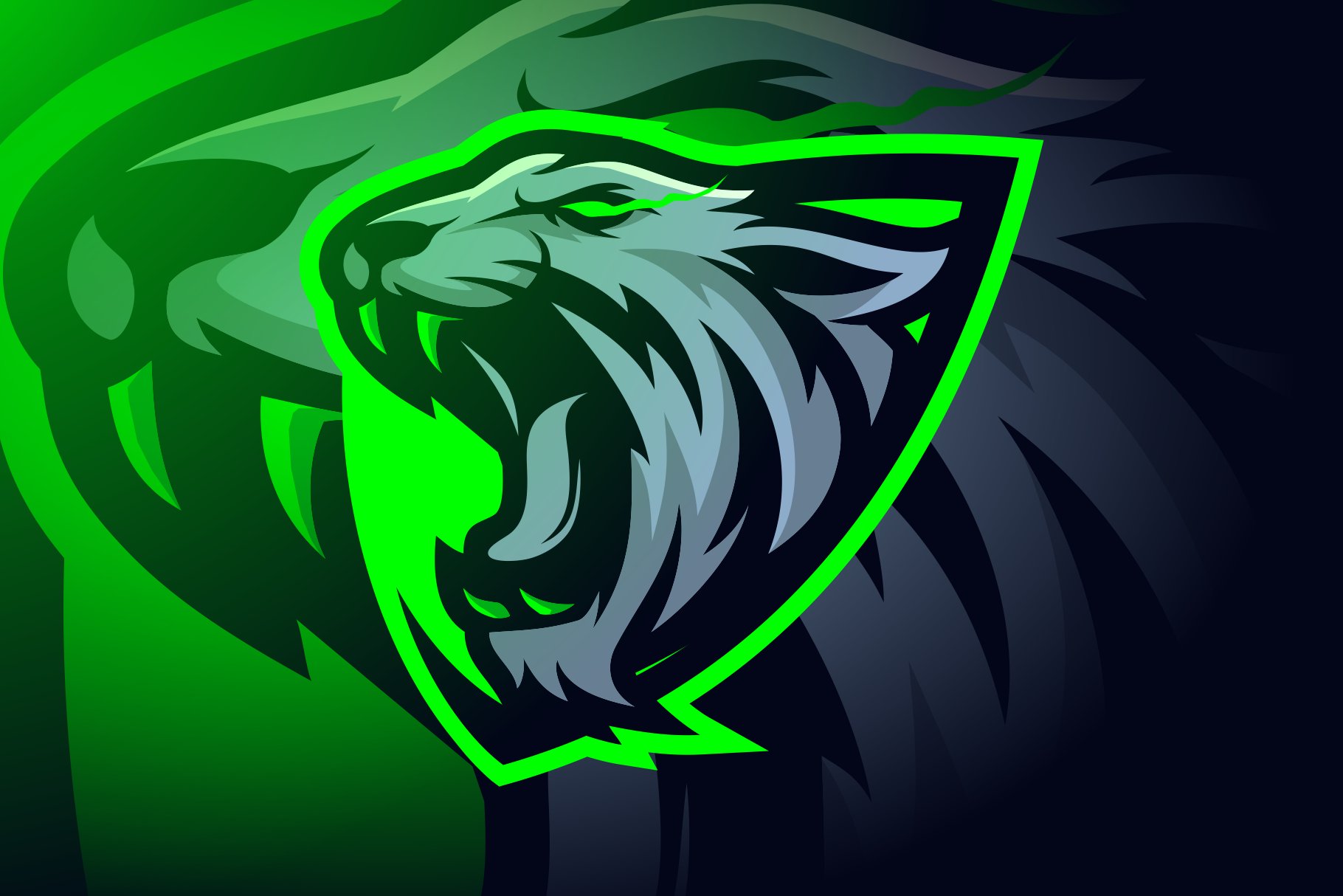 Tiger mascot esport logo cover image.