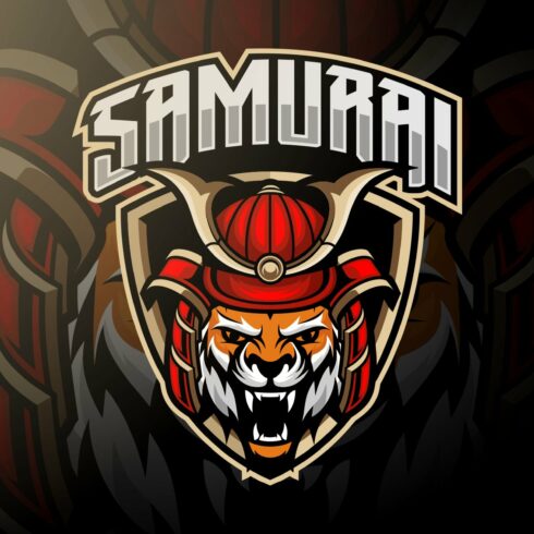 Tiger Samurai Mascot Esport Logo cover image.