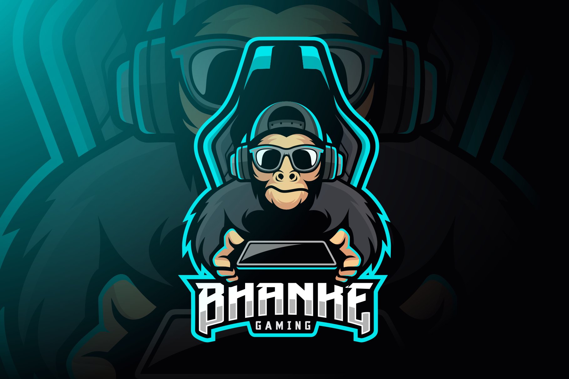 Monkey Mascot Esport Logo cover image.