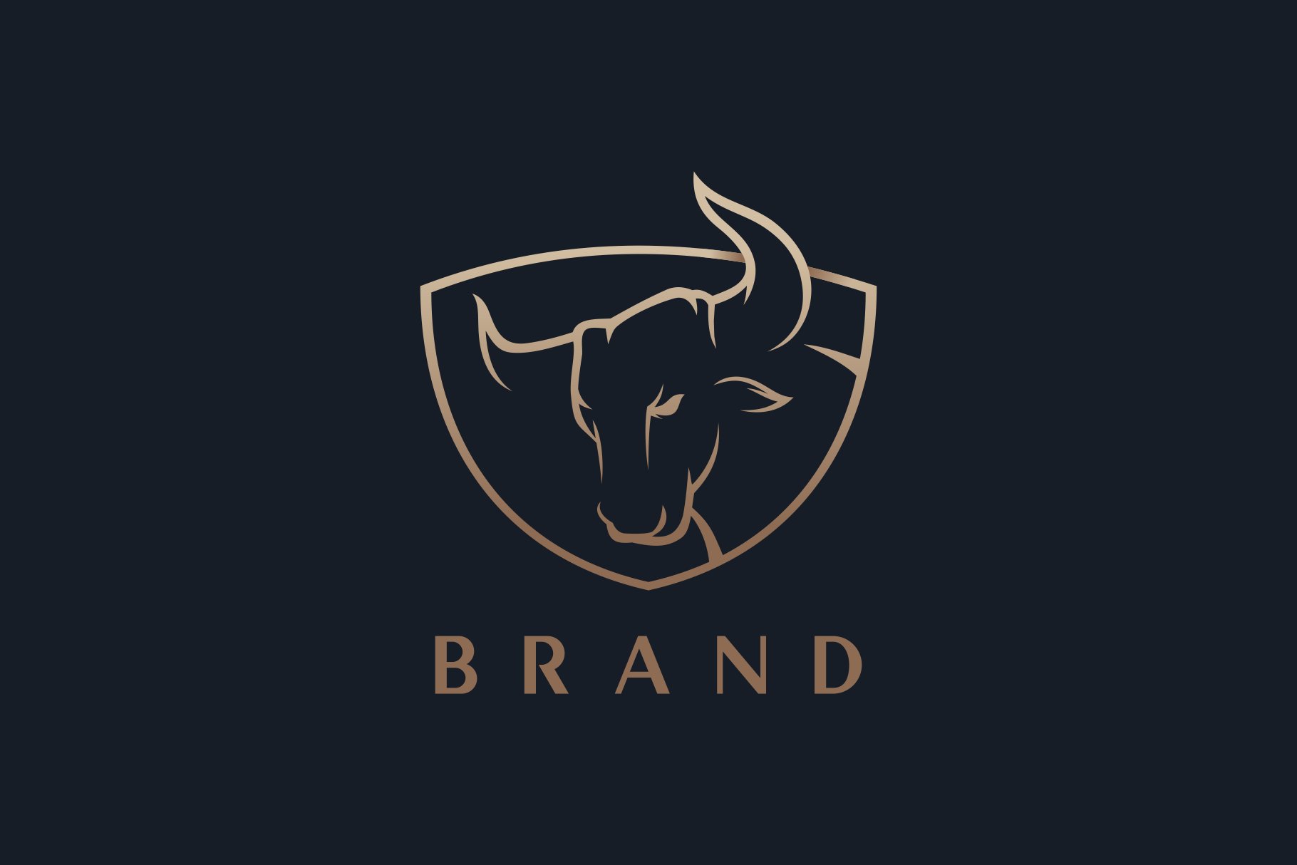 Bull logo template cover image.