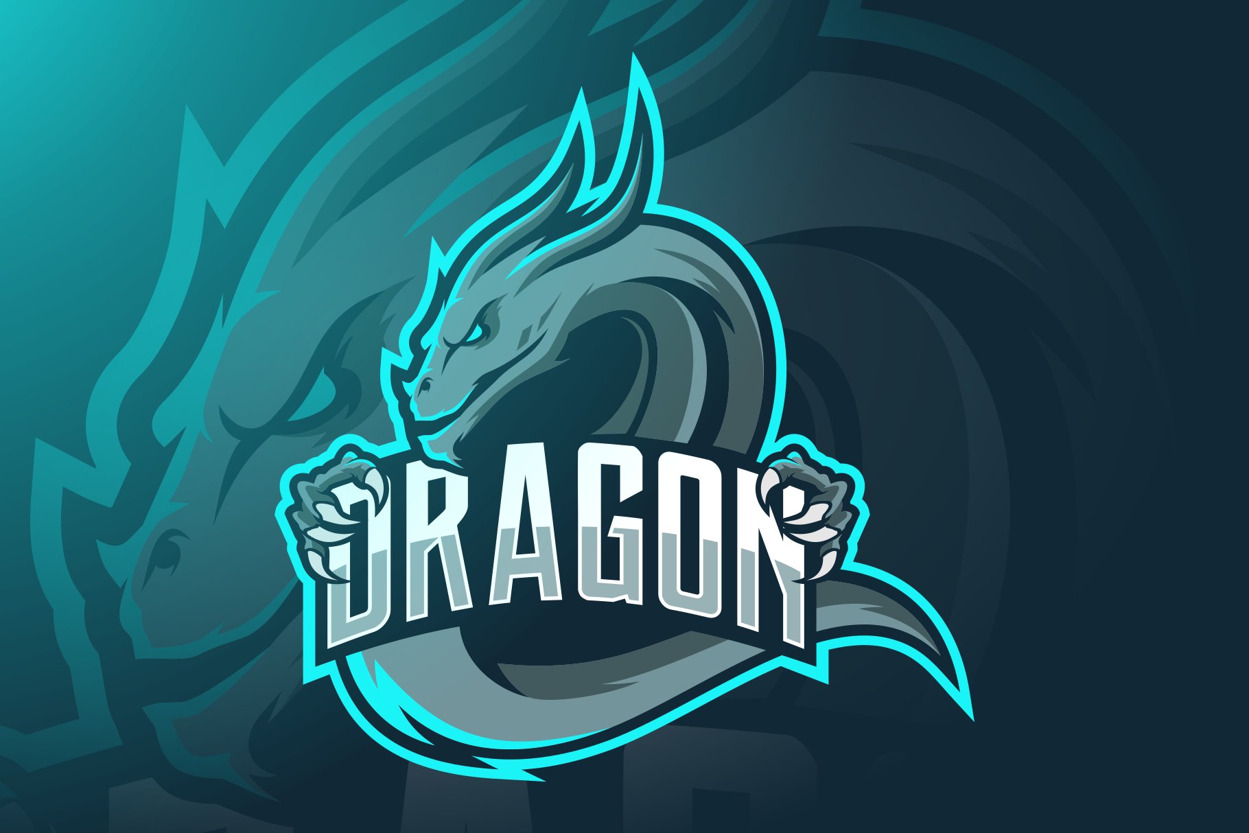 Dragon Mascot Esport Logo cover image.