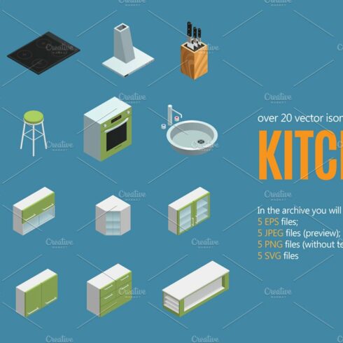 Kitchen Isometric Set cover image.