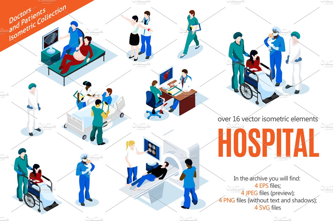 Hospital Isometric Set cover image.