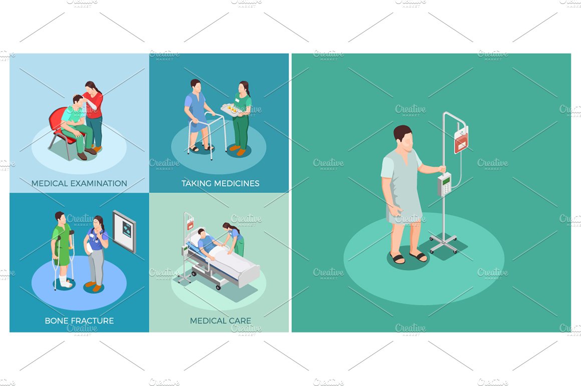 Hospital Isometric Set preview image.