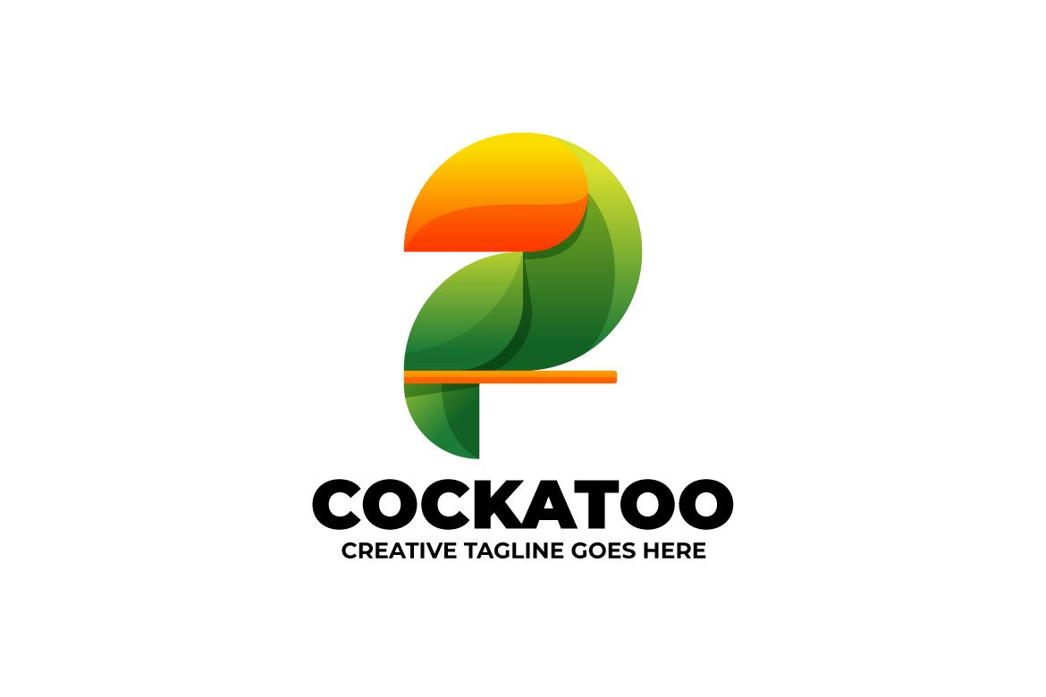 Cockatoo Gradient Logo Template cover image.
