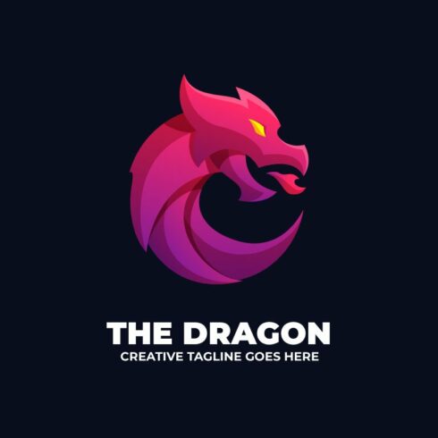 Dragon Gradient Logo Design Template cover image.