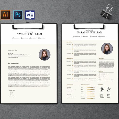 CV Resume Template Accounting cover image.