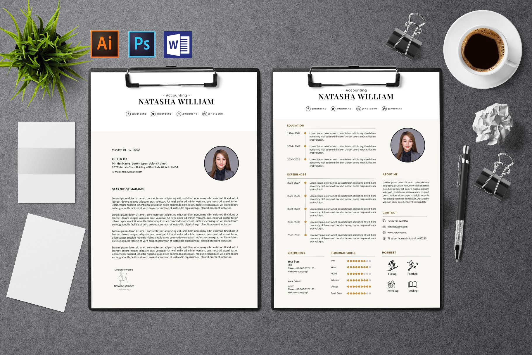 CV Resume Template Accounting cover image.