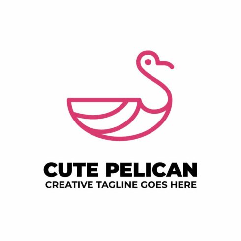 Pelican Monoline Logo  Template cover image.