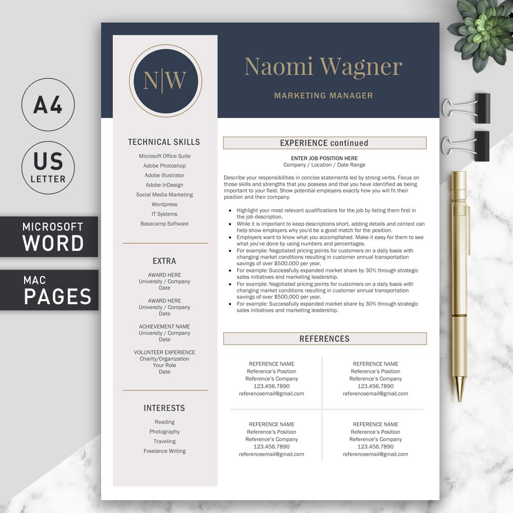 Resume Template / CV Template preview image.