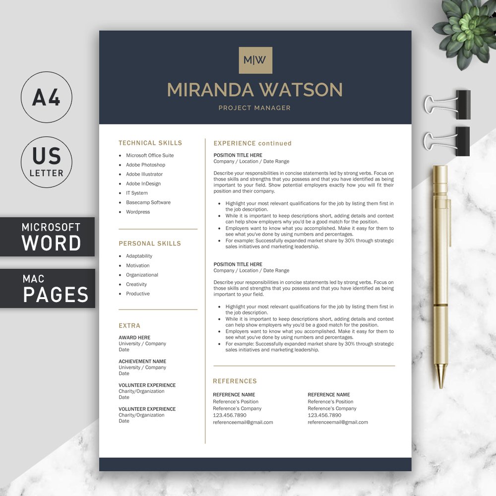 Resume Template | CV Template preview image.