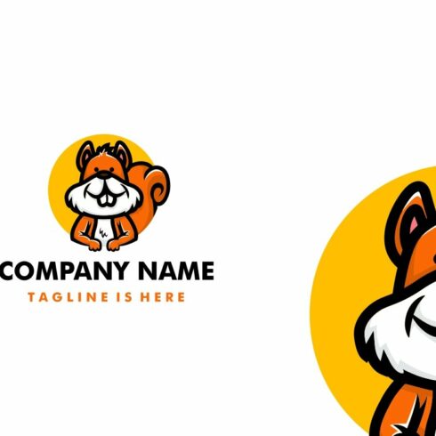 cute squirrel cartoon logo cover image.