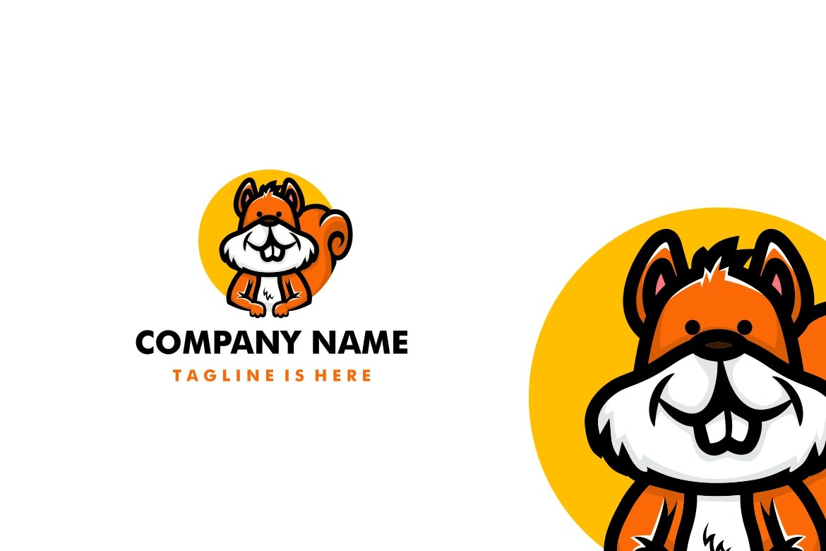 cute squirrel cartoon logo cover image.