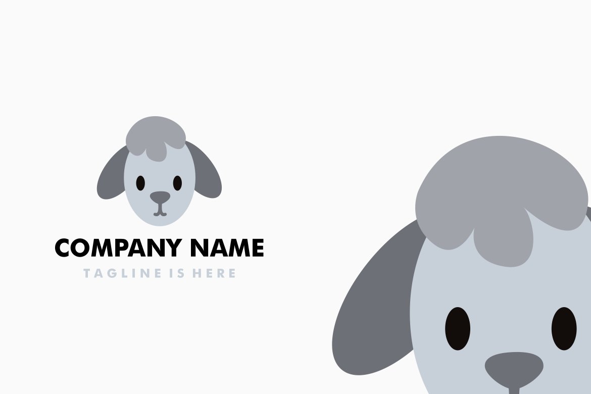 cute little sheep cartoon logo cover image.