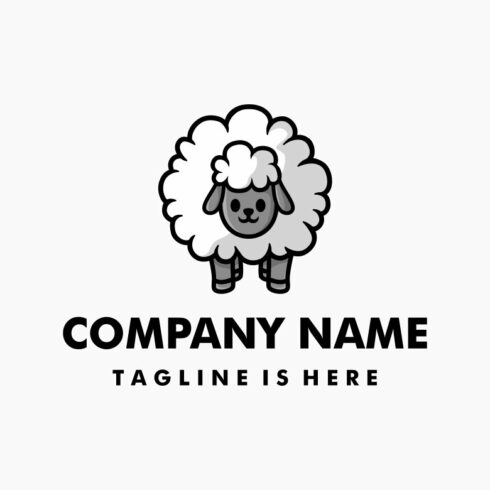 cute sheep cartoon logo cover image.