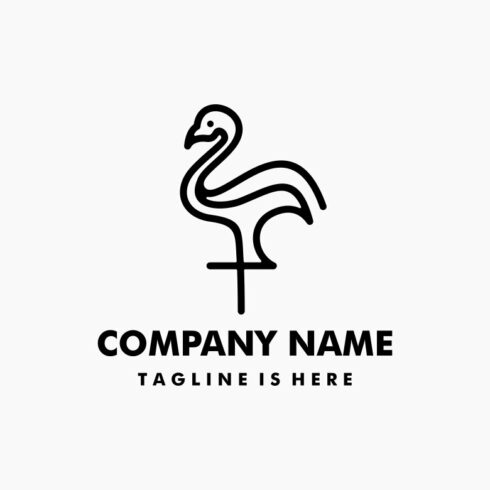 flamingo line outline logo cover image.