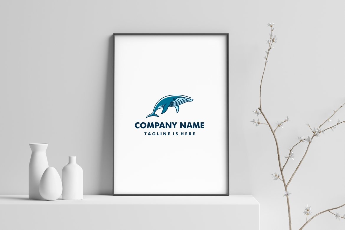 humpback whale logo preview image.